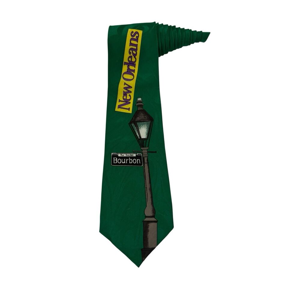 New Orleans Louisiana Bourbon Street Lamp Post The Big Easy Novelty Necktie